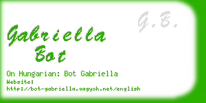 gabriella bot business card